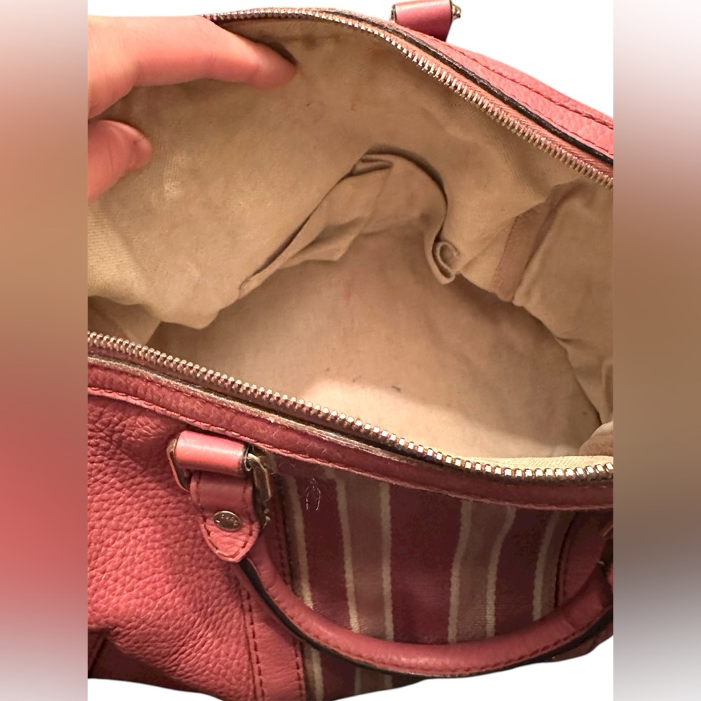 Gucci Rose Leather Medium Web Boston Bag - Picture 7 of 14